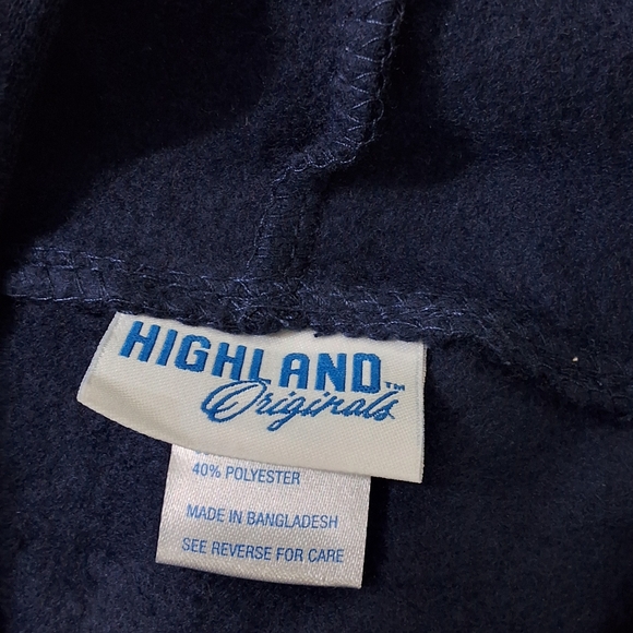 Xlarge Men's Navy Blue Fleece Hoodie, New With Tag - Picture 3 of 4